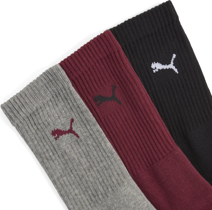 Puma Crew Socken red / black, 3 Paare (Herren)
