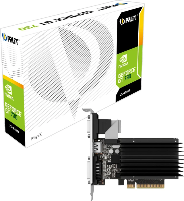 Palit GeForce GT 730 passiv, 2GB DDR3, VGA, DVI, HDMI