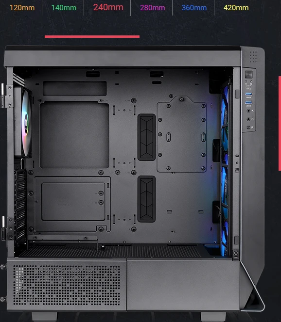 Thermaltake Ceres 500 TG ARGB, schwarz, Glasfenster