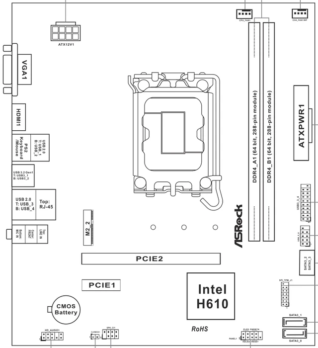 ASRock H610M-HVS/M.2 R2.0 (Intel 1700)