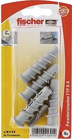 fischer FTP K 4 K (4) Porenbetonanker, 8x50mm, 4 Stück