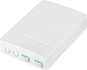Digitus FTTH Gehäuse mit 2 x LC/APC DX Kupplung, Wandmontage
