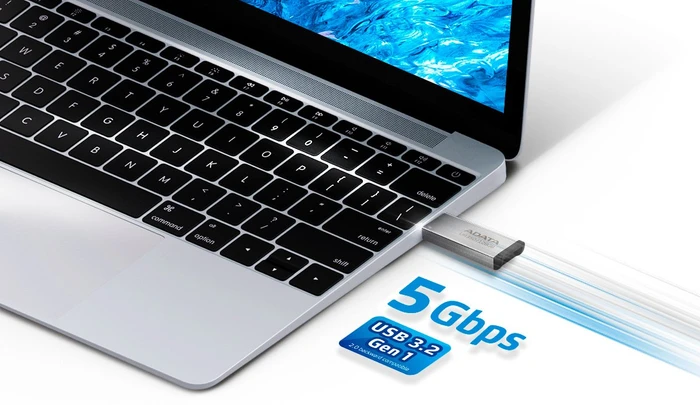 ADATA UR350 USB-A 64GB silber/braun, USB-A, USB 3.2 Gen 1×1