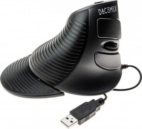 Dacomex V200U Vertical Mouse, schwarz, USB (225121)