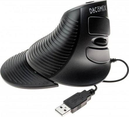 Dacomex V200U Vertical Mouse, schwarz, USB