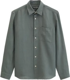 Marc O'Polo Regular Leinen Hemd langarm skipping stone (Herren)