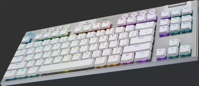 Logitech G915 TKL, LEDs RGB, weiß, GL Tactile, USB/Bluetooth, DE