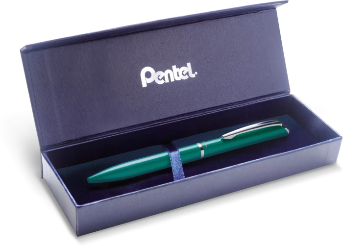 Pentel EnerGel HighClass BL2007 0.7mm/0.35mm Gelroller türkis matt, Geschenkbox