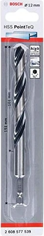 Bosch Professional HSS PointTeQ Spiralbohrer, 12x101x151mm, 1 Stück