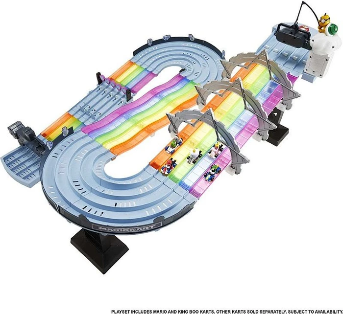 Mattel Hot Wheels Mario Kart Regenbogen-Boulevard Rennbahn Set