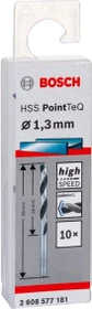 Bosch Professional HSS PointTeQ Spiralbohrer, 1.3x16x38mm, 10 Stück