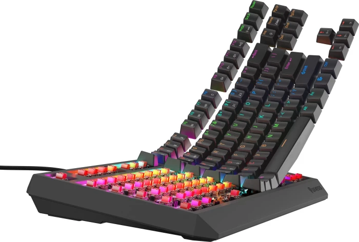 Genesis Thor 230 TKL Lite, schwarz, LEDs RGB, hot-swap, Outemu Red, USB, US