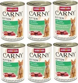 animonda Carny Kitten Rind Huhn und Kaninchen, 2.40kg (6x 400g)