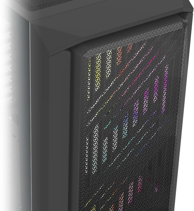 Montech Air X, schwarz, Glasfenster