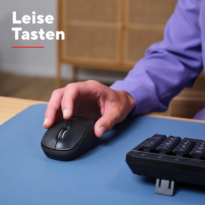 Trust Yuki Silent Multi-Device Wireless Mouse schwarz, USB/Bluetooth