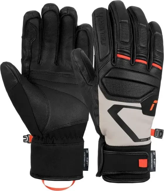Reusch Pro RC Skihandschuhe black/glacier grey/fluo red (Herren)