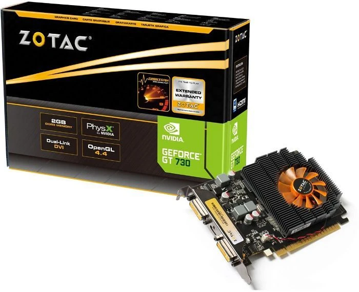 Zotac GeForce GT 730, 2GB DDR3, 2x DVI, Micro HDMI