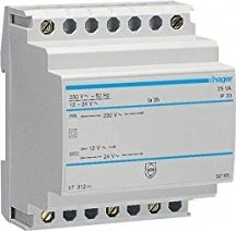 Hager Sicherheitstrafo 230V / 12V und 24V 25VA 4PLE