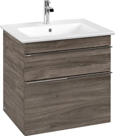 Villeroy & Boch Venticello Waschbeckenunterschrank für Becken mittig 2 Auszüge 603x590x477mm stone oak/chrome