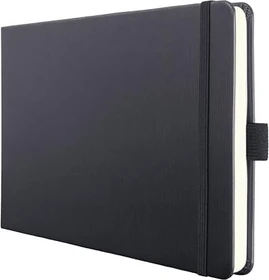Sigel Conceptum Notizbuch, A5 quer, glatt, Hardcover, schwarz, 132 Blatt