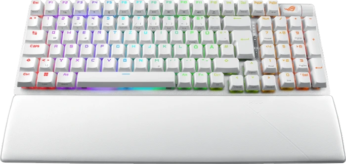 ASUS ROG Strix Scope II 96 Wireless, White, PBT, hot-swap, ROG NX SNOW, USB/Bluetooth, DE