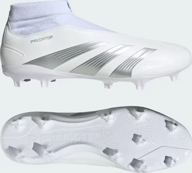 adidas Predator League Laceless FG cloud white/silver metallic