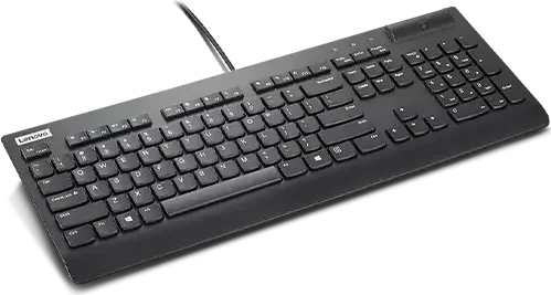 Lenovo Smartcard Wired Keyboard II, schwarz, USB, BE/UK