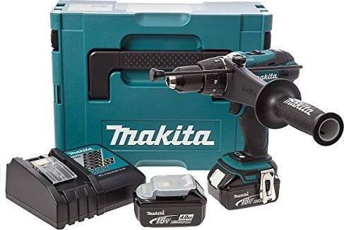 Makita DHP458RMJ Akku-Schlagbohrschrauber inkl. MAKPAC + 2 Akkus 4.0Ah