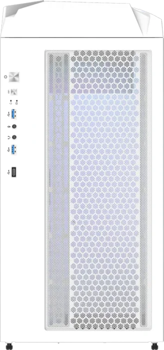 GIGABYTE C301 Glass White V2, weiß, Glasfenster