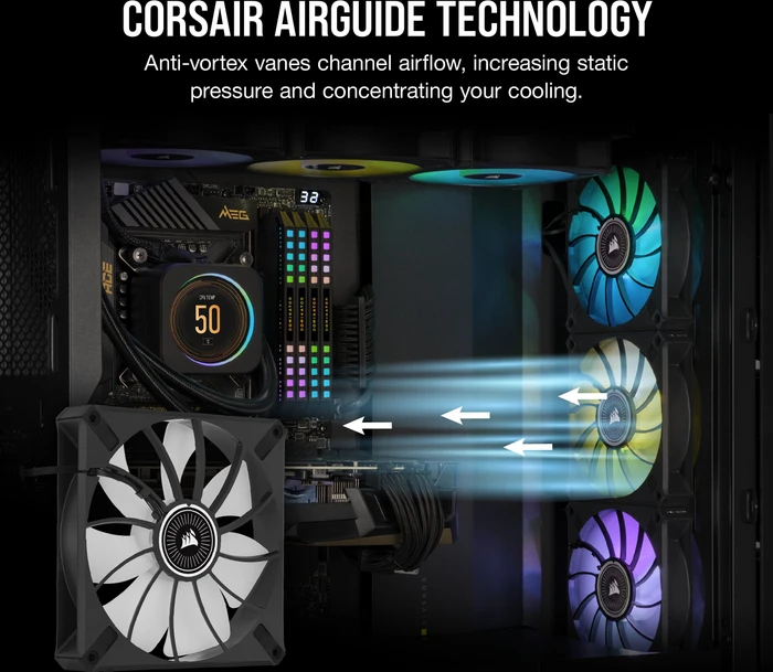 Corsair ML Series iCUE ML140 RGB Elite, schwarz, 140mm