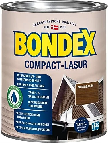 Bondex Compact-Lasur Außen Holzschutzmittel, 750ml