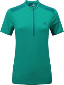 Mountain Equipment Nava Zip Funktionsshirt kurzarm jade/spruce (Damen)