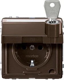 Merten Aquadesign SCHUKO-Steckdose, dunkelbrasil