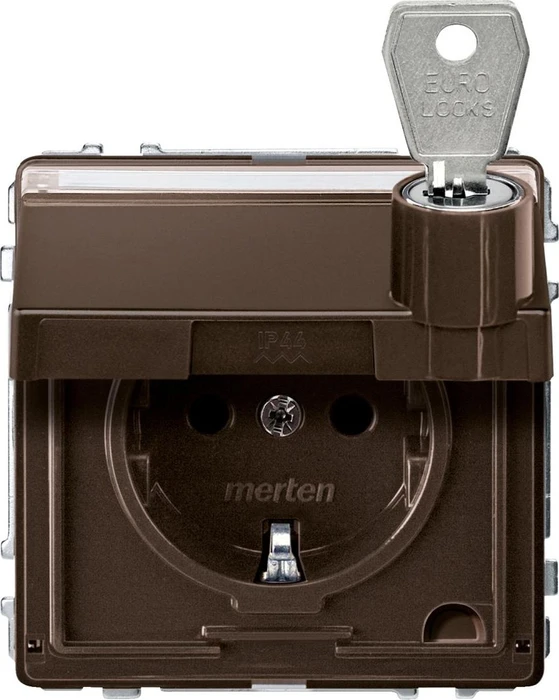 Merten Aquadesign SCHUKO-Steckdose, dunkelbrasil