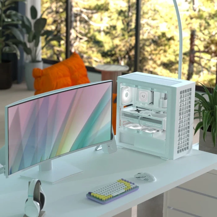 AeroCool D502A White, Glasfenster