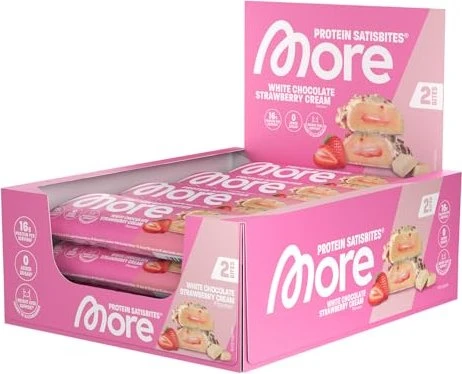 More Nutrition More Protein Satisbites White Chocolate Strawberry Cream 12x 2x50g