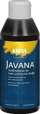Kreul Javana Stoffmalfarbe für helle und dunkle Stoffe, schwarz, 250ml
