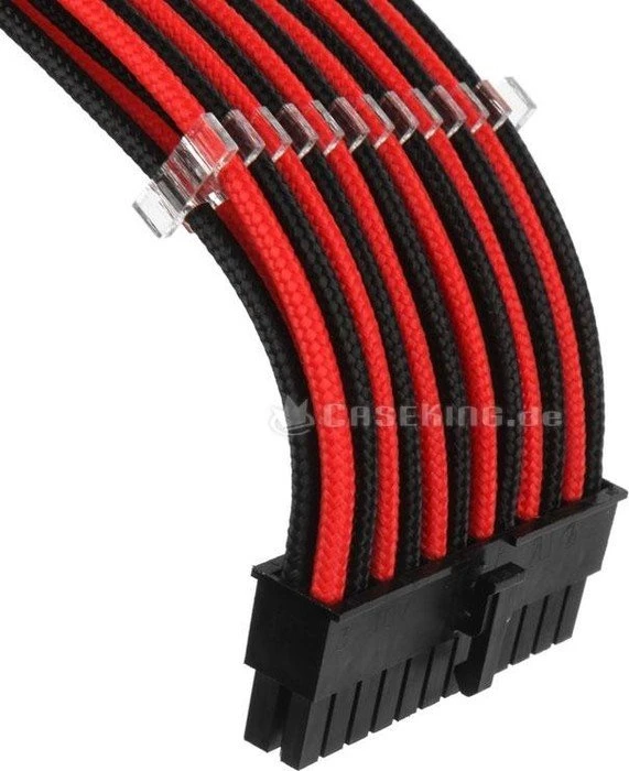 Phanteks Verlängerungskabel Kit für Netzteile, schwarz/rot, 500mm