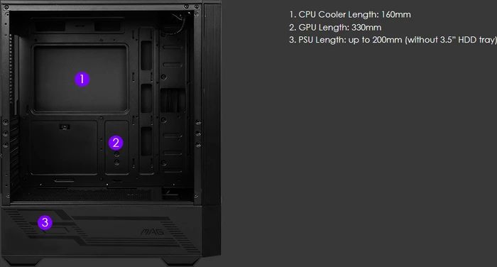 MSI MAG Forge 111R, Glasfenster