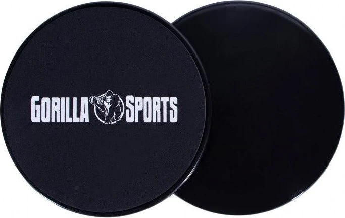 Gorilla Sports Slide Pads Trainingsgerät schwarz