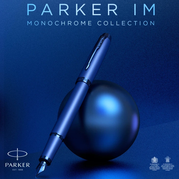 Parker IM Monochrome Kugelschreiber blue stainless steel, Geschenkbox