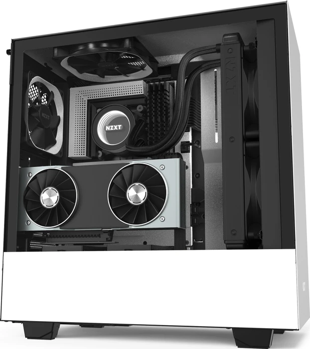 NZXT H510i, weiß, Glasfenster