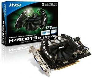 MSI GeForce GTS 450, N450GTS Cyclone 1GD5/OC, 1GB GDDR5, 2x DVI, HDMI