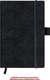 Herlitz Classic Notizbuch, A6, liniert, Kunstleder-Cover, schwarz, 96 Blatt