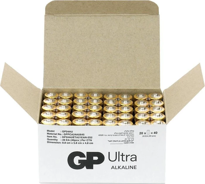 GP Batteries Ultra Alkaline AAA, 40er-Pack