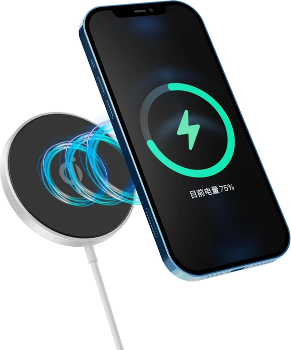 eSTUFF Magnetic Wireless Charger 15W schwarz/grau