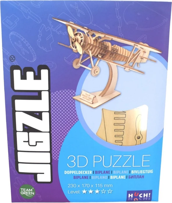 Huch! Jigzle 3D Holz-Puzzle Doppeldecker