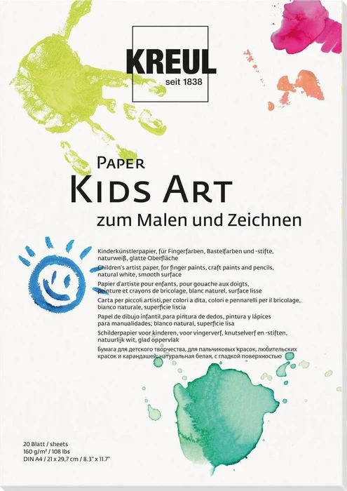 Kreul Paper Kids Art Mal- und Zeichenblock, A4, 20 Blatt (27501)