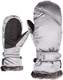 Ziener LED Mitten Skihandschuhe metallic silver (Junior)