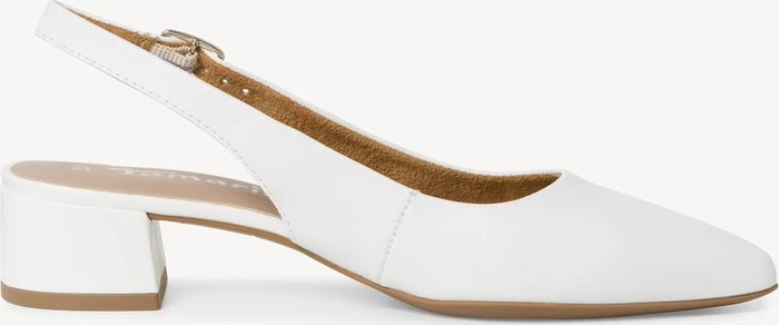 Tamaris Leder Slingpumps weiß (Damen)